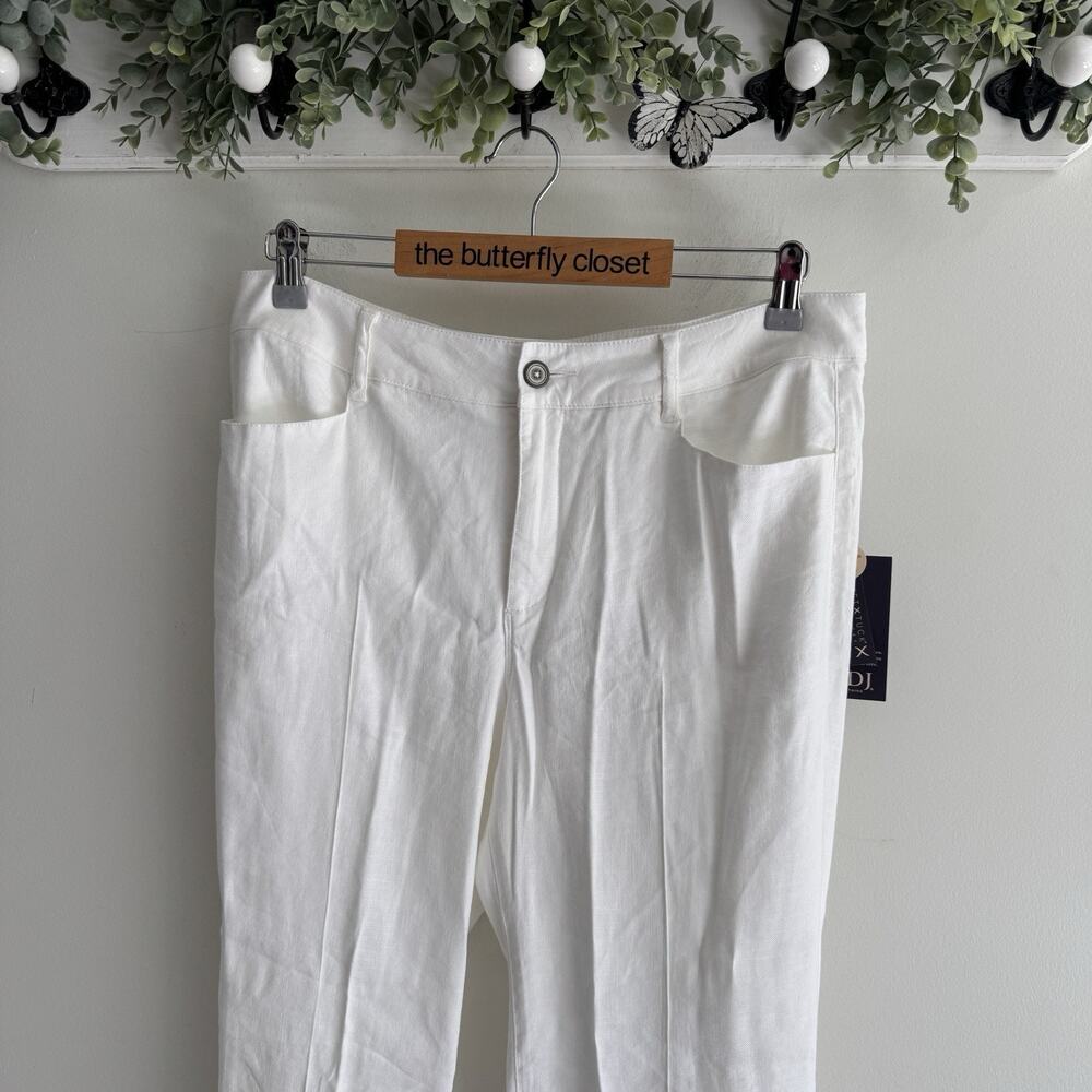 NYDJ White Lightweight Lift Tuck Trouser Pant New 12P #VW - Picture 2 of 4